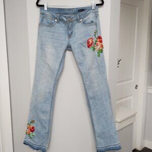 Grace in La bootcut embroidered jeans